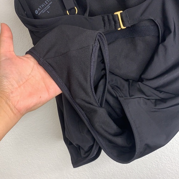 Athleta womans black large AQUALUXE one piece - Picture 7 of 11